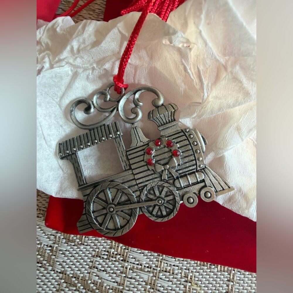 Avon limited edition pewter train Christmas ornament 2024